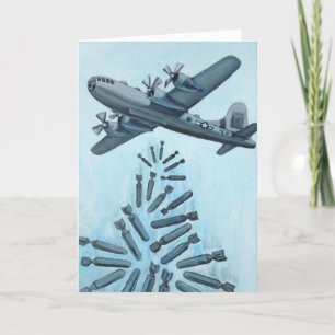 Vintage WII B-29 Bomber, Cartão Saudação da For