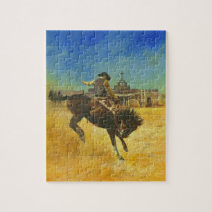 Vintage Wild West Buking Bronco Quebra-cabeça