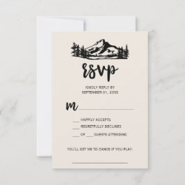 Vintage Wilderness Xadrez Song Request RSVP Card