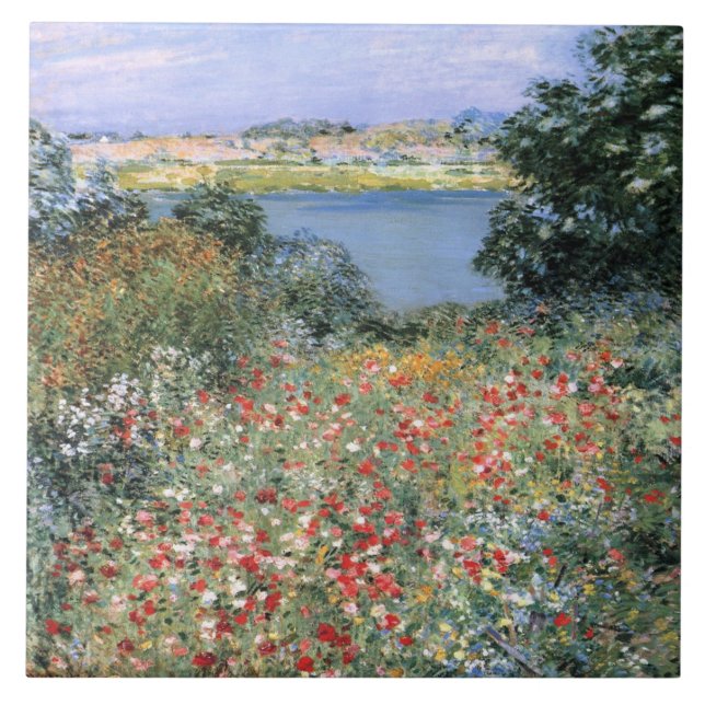 Vintage Willard Metcalf Poppy Garden (Frente)