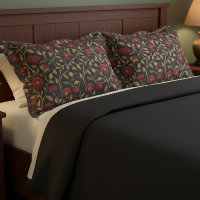 Vintage William Morris Floral Vermelho Dourado Pap