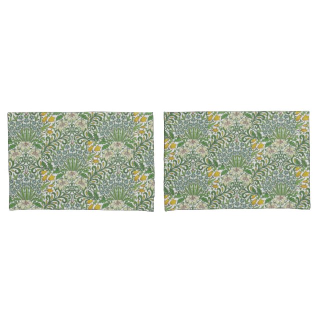 Vintage William Morris Flowers Garden Wallpaper (Frente - conjunto)