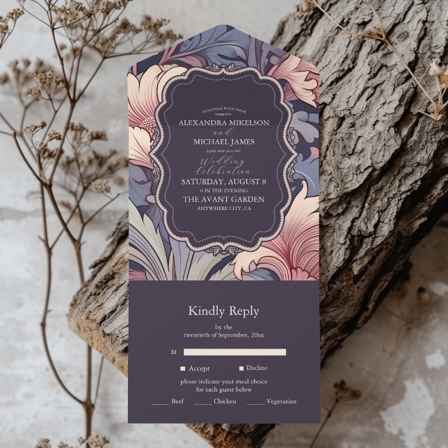 Vintage William Morris Lavanda Wedding (Criador carregado)