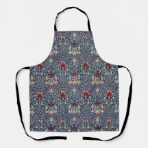 Vintage William Morris Snakeshead Fritillary Red