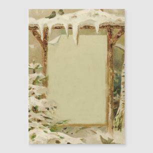Vintage Winter Yard Scense add text