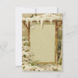 Vintage Winter Yard Scense add text