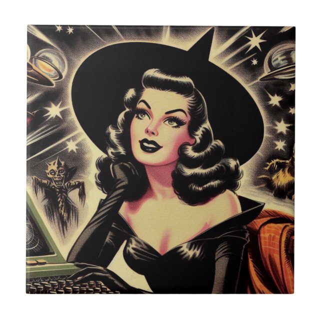Vintage Witch Pin Up (Frente)