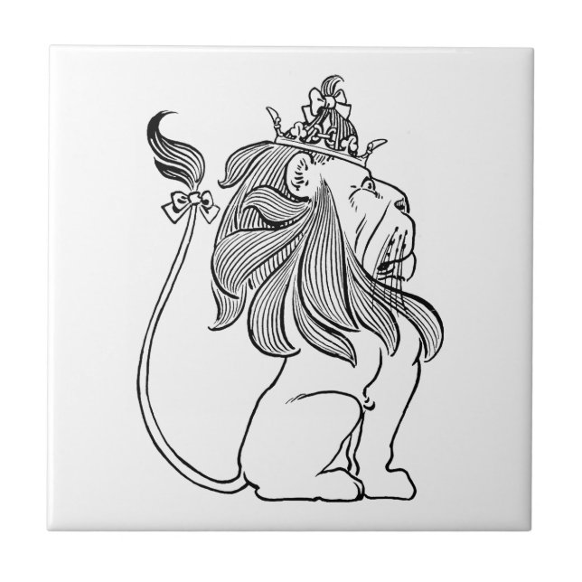 Vintage Wizard of Oz, Cowardly Lion with Crown (Frente)