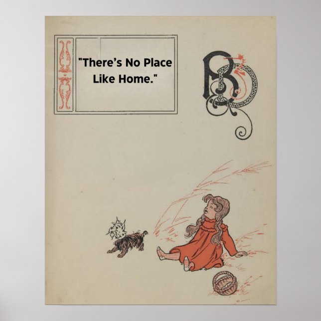 Vintage Wizard of Oz Poster with Dorothy and Toto (Frente)