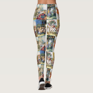 Vintage Wonderland Collage Leggings