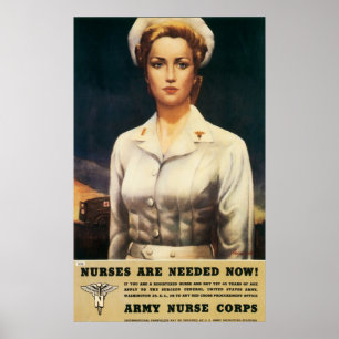 Vintage WW II Nurse Poster