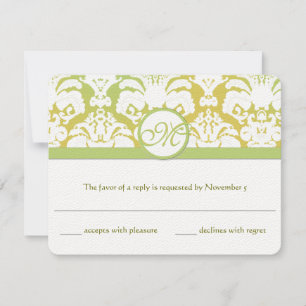 Vintage Yellow and Green Earth Tones RSVP
