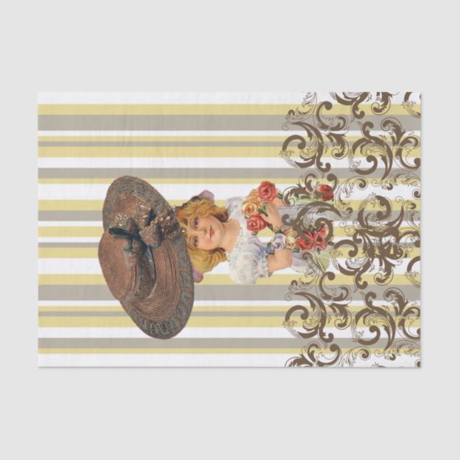 Vintagem de distribuição de papel tecidular (Frente )