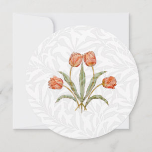 Vintagem de Plano Branco de Convite de Casamento P