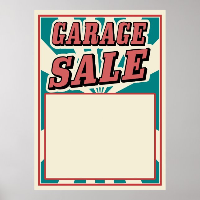 Vintagem de poster de venda de garagem (Frente)