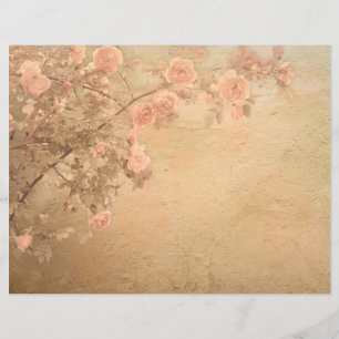 Vintagem Dourada Rosa de Ramificação rosa