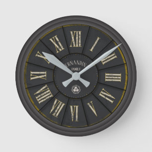 VINTAGEM METAL INDUSTRIAL Relógio de Parede Acrí