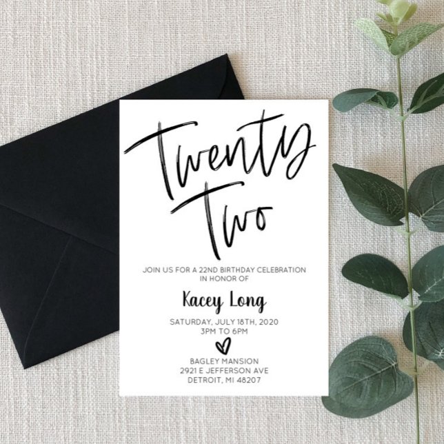 Vinte e dois 22º Convite de Aniversário (Criador carregado)