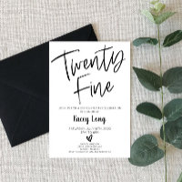 Vinte e vinte e cinco convites de aniversário para