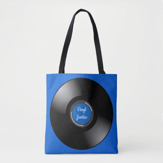Vinyl Record Album Design Tote Bag (Frente)