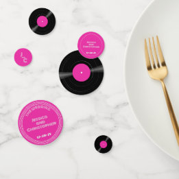 Vinyl Record Personalizada Confetti Groovy Roxo