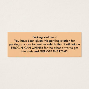 Violação do estacionamento!