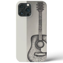 Violão Acústico de Martin Branco e Preto