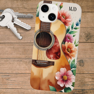Violão Acústico Floral Aquarela