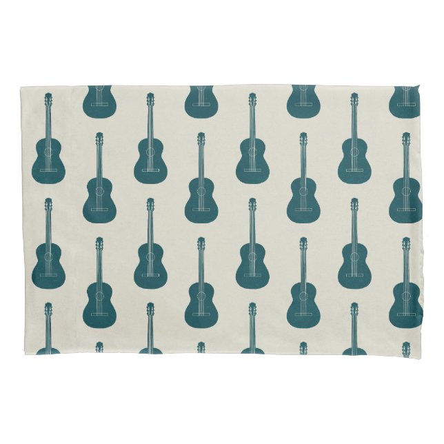 Violão Acústico Grungy bolinhas azul creme (Frente-Esquerda)