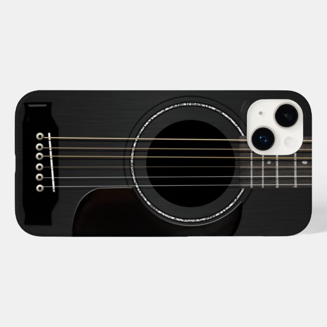 Violão acústico preto (Verso (horizontal))