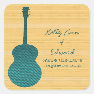 Violão Teal Country Salve os Adesivos de Data