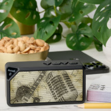 Violão Vintage com Microfone - Auto-falante de ext