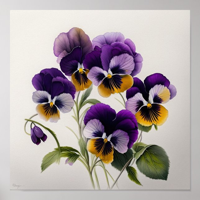 Violas Roxos, Impressão (Frente)