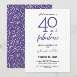 Violet 40 e Fabuloso Convite de Aniversário