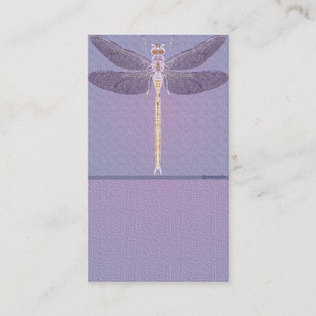 Violet Dragonfly - Cartão de visita personalizável (Frente)