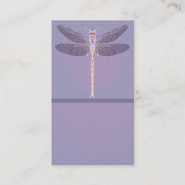 Violet Dragonfly - Cartão de visita personalizável (Frente)