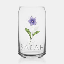 VIOLET Feader Birth Flower Nome Personalizado