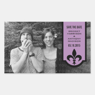 Violet Fleur De Lis Banner Salve os adesivos de Da