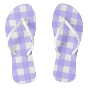 Violet Gingham Chinelos