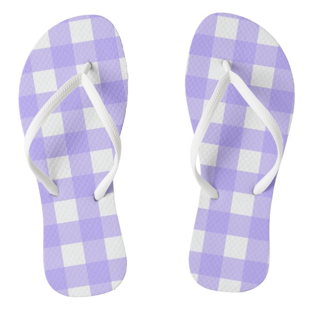 Violet Gingham Chinelos (Pé da cama)