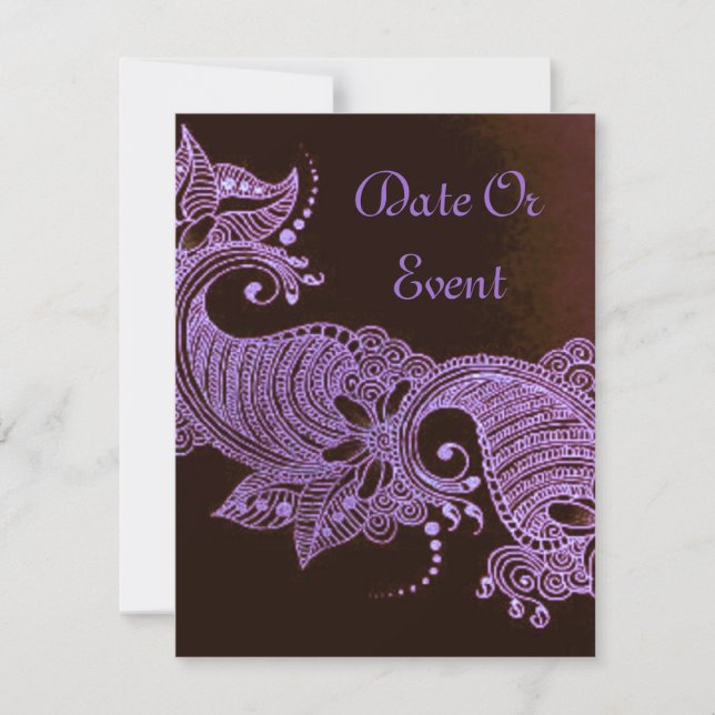 violet henna mehndi floral (Frente)