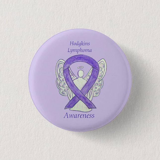 Violet Hodgkins Linfoma Ribbon Angel Pins (Frente)