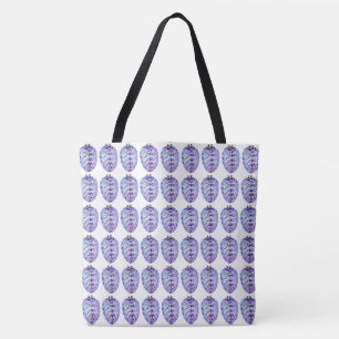 Violet Pinecones Tote Bag
