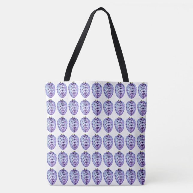 Violet Pinecones Tote Bag (Frente)
