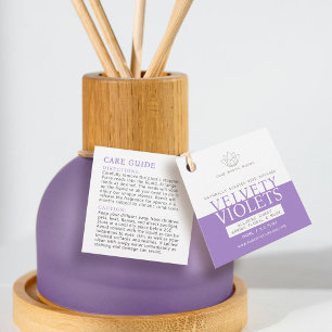 Violeta a etiqueta branca do difusor roxo