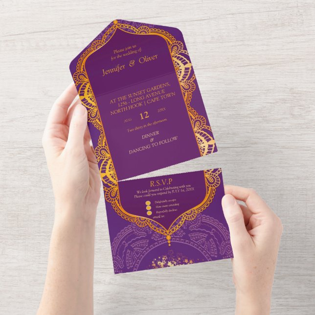 Violeta com Dourado Mandalas (Tearaway)
