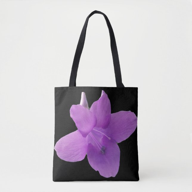 Violeta filipina na bolsa de tote preto (Frente)