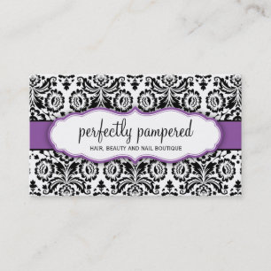 violeta-preto cartão de visita na moda umdamask