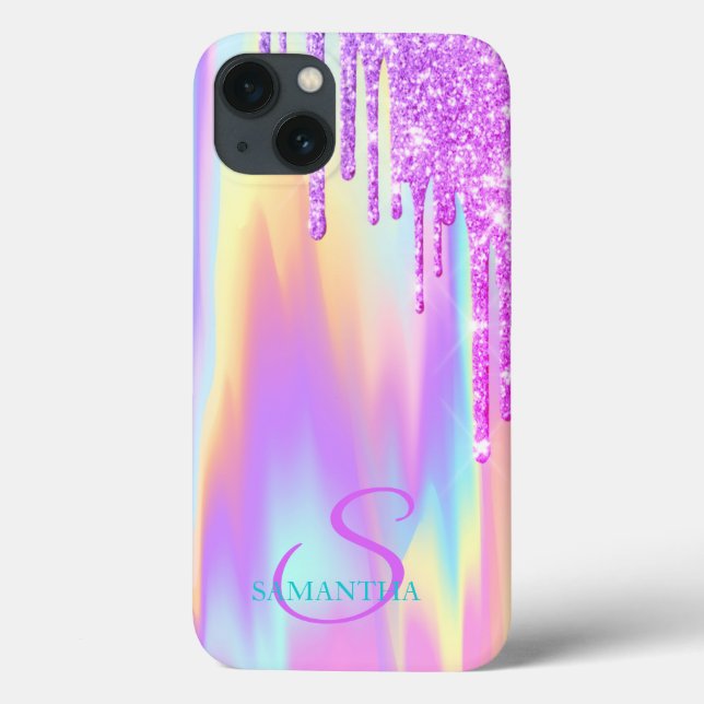 Violeta Tendência com Efeito Ombre Holográfico e P (Verso)