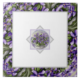 violetas em vidro luar